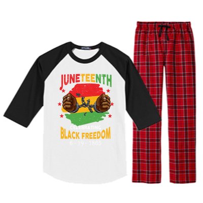 Junenth Celebrate Black Freedom Day Funny Gift Raglan Sleeve Pajama Set