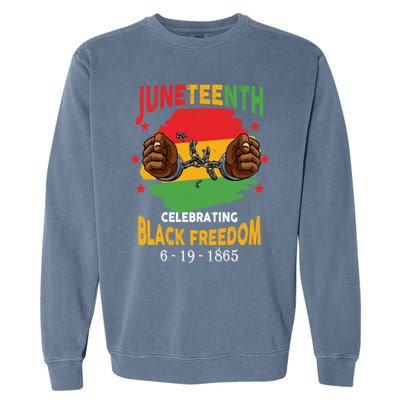 Junenth Celebrate Black Freedom Day Funny Gift Garment-Dyed Sweatshirt