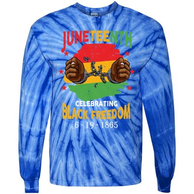 Junenth Celebrate Black Freedom Day Funny Gift Tie-Dye Long Sleeve Shirt