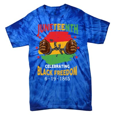 Junenth Celebrate Black Freedom Day Funny Gift Tie-Dye T-Shirt