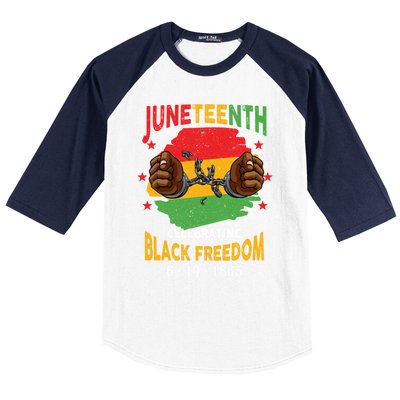 Junenth Celebrate Black Freedom Day Funny Gift Baseball Sleeve Shirt