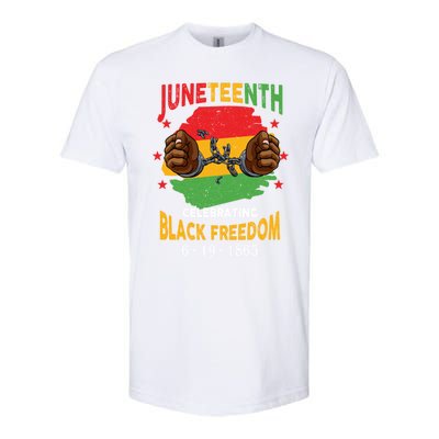 Junenth Celebrate Black Freedom Day Funny Gift Softstyle CVC T-Shirt