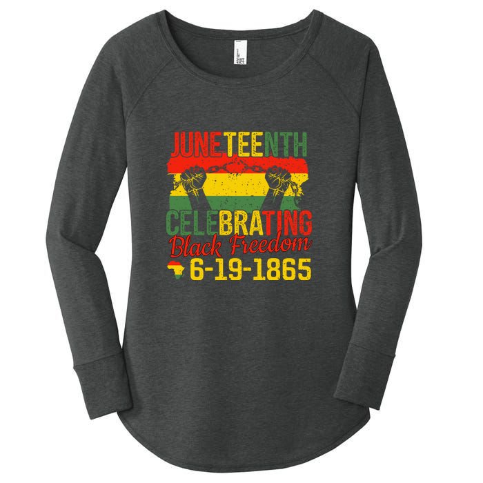 Juneteenth Celebrating Back Freedom 6.19.1865 Gift African Pride Women's Perfect Tri Tunic Long Sleeve Shirt