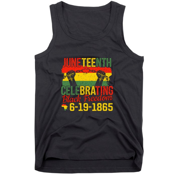 Juneteenth Celebrating Back Freedom 6.19.1865 Gift African Pride Tank Top