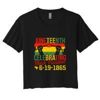 Juneteenth Celebrating Back Freedom 6.19.1865 Gift African Pride Women's Crop Top Tee