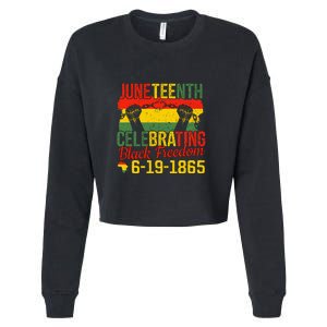 Juneteenth Celebrating Back Freedom 6.19.1865 Gift African Pride Cropped Pullover Crew