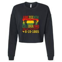 Juneteenth Celebrating Back Freedom 6.19.1865 Gift African Pride Cropped Pullover Crew