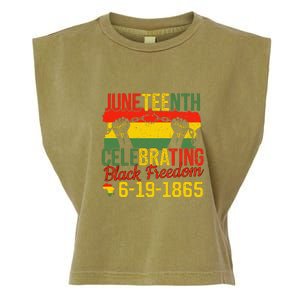 Juneteenth Celebrating Back Freedom 6.19.1865 Gift African Pride Garment-Dyed Women's Muscle Tee