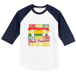 Juneteenth Celebrating Back Freedom 6.19.1865 Gift African Pride Baseball Sleeve Shirt