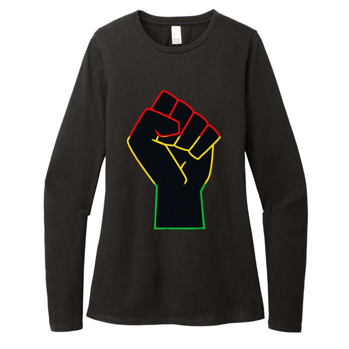 Juneteenth Celebrates Black African American Freedom Fist Womens CVC Long Sleeve Shirt