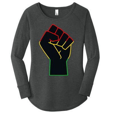 Juneteenth Celebrates Black African American Freedom Fist Women's Perfect Tri Tunic Long Sleeve Shirt