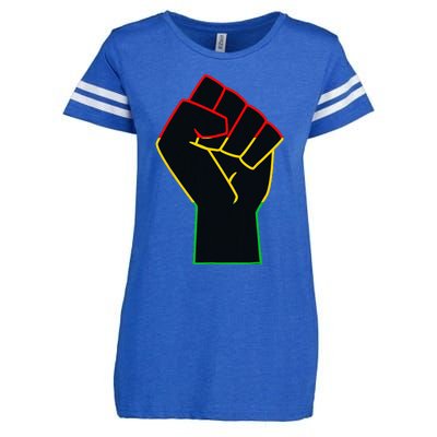 Juneteenth Celebrates Black African American Freedom Fist Enza Ladies Jersey Football T-Shirt