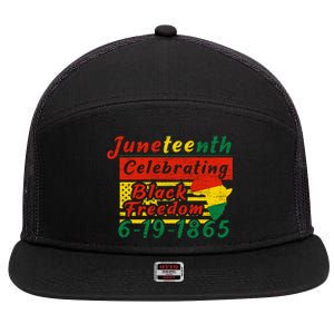 Junenth Celebrating Black Freedom 6191865 Junenth Gift 7 Panel Mesh Trucker Snapback Hat