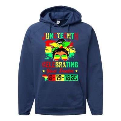 Juneteenth Celebrating Black Freedom 1865 African American Performance Fleece Hoodie