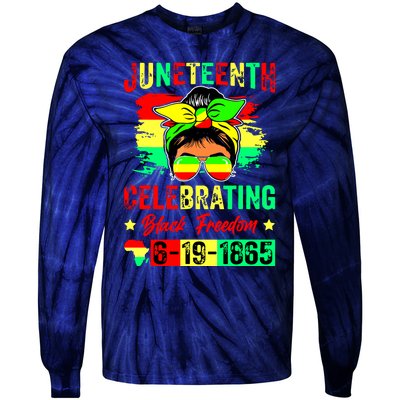 Juneteenth Celebrating Black Freedom 1865 African American Tie-Dye Long Sleeve Shirt