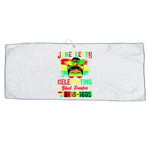 Juneteenth Celebrating Black Freedom 1865 African American Large Microfiber Waffle Golf Towel