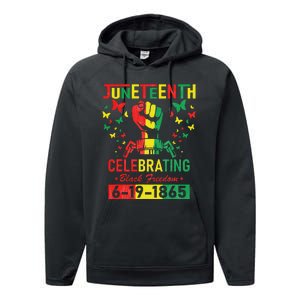 Juneteenth Celebrating Black Freedom 1865 African American Performance Fleece Hoodie