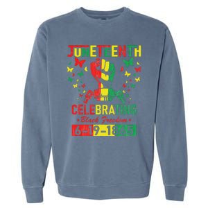 Juneteenth Celebrating Black Freedom 1865 African American Garment-Dyed Sweatshirt