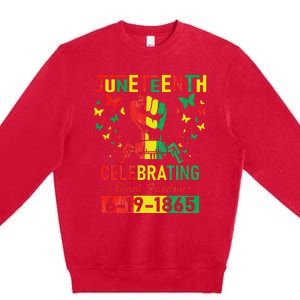 Juneteenth Celebrating Black Freedom 1865 African American Premium Crewneck Sweatshirt