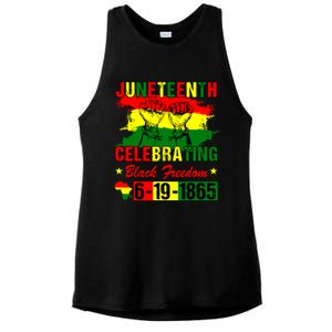 Juneteenth Celebrating Black Freedom 1865 African American Ladies PosiCharge Tri-Blend Wicking Tank