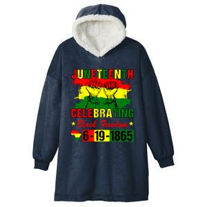 Juneteenth Celebrating Black Freedom 1865 African American Hooded Wearable Blanket