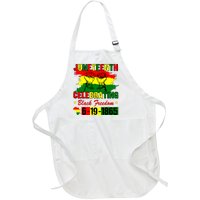 Juneteenth Celebrating Black Freedom 1865 African American Full-Length Apron With Pockets