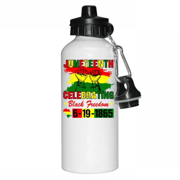 Juneteenth Celebrating Black Freedom 1865 African American Aluminum Water Bottle