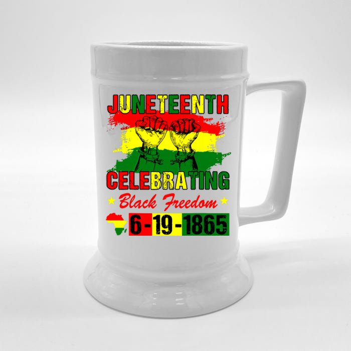 Juneteenth Celebrating Black Freedom 1865 African American Beer Stein