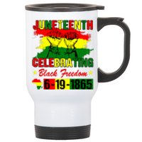 Juneteenth Celebrating Black Freedom 1865 African American Stainless Steel Travel Mug