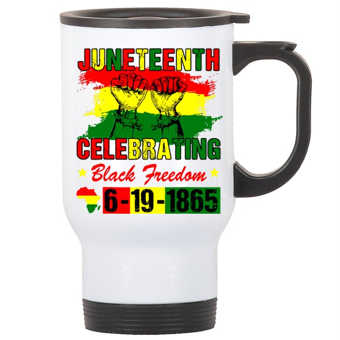 Juneteenth Celebrating Black Freedom 1865 African American Stainless Steel Travel Mug