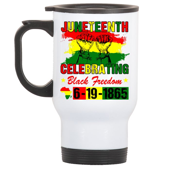 Juneteenth Celebrating Black Freedom 1865 African American Stainless Steel Travel Mug