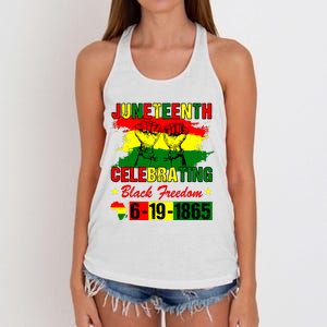 Juneteenth Celebrating Black Freedom 1865 African American Women's Knotted Racerback Tank