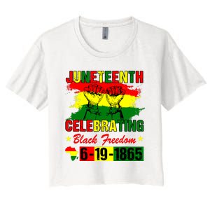 Juneteenth Celebrating Black Freedom 1865 African American Women's Crop Top Tee