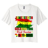 Juneteenth Celebrating Black Freedom 1865 African American Women's Crop Top Tee