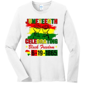 Juneteenth Celebrating Black Freedom 1865 African American Ladies Long Sleeve Shirt