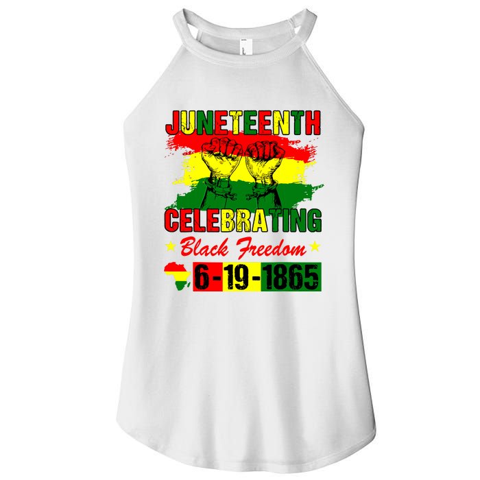 Juneteenth Celebrating Black Freedom 1865 African American Women's Perfect Tri Rocker Tank