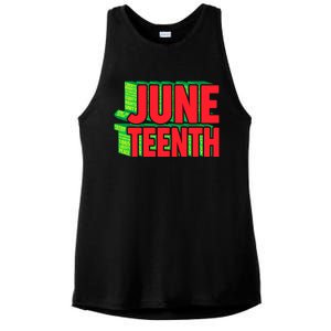 Juneteenth Celebrate Black Slave Freedom Great Gift Ladies PosiCharge Tri-Blend Wicking Tank