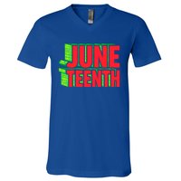 Juneteenth Celebrate Black Slave Freedom Great Gift V-Neck T-Shirt