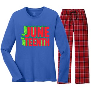 Juneteenth Celebrate Black Slave Freedom Great Gift Women's Long Sleeve Flannel Pajama Set 