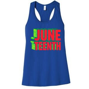 Juneteenth Celebrate Black Slave Freedom Great Gift Women's Racerback Tank