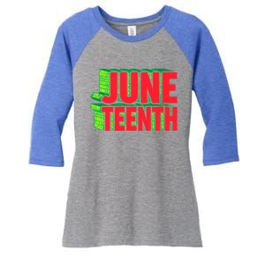 Juneteenth Celebrate Black Slave Freedom Great Gift Women's Tri-Blend 3/4-Sleeve Raglan Shirt