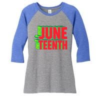 Juneteenth Celebrate Black Slave Freedom Great Gift Women's Tri-Blend 3/4-Sleeve Raglan Shirt