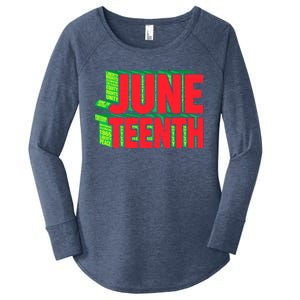 Juneteenth Celebrate Black Slave Freedom Great Gift Women's Perfect Tri Tunic Long Sleeve Shirt