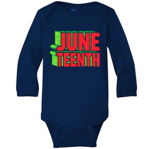 Juneteenth Celebrate Black Slave Freedom Great Gift Baby Long Sleeve Bodysuit