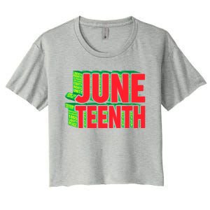 Juneteenth Celebrate Black Slave Freedom Great Gift Women's Crop Top Tee