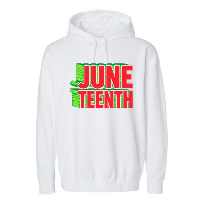 Juneteenth Celebrate Black Slave Freedom Great Gift Garment-Dyed Fleece Hoodie