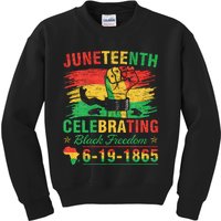 Juneteenth Celebrating Black Freedom 1865 African American Kids Sweatshirt