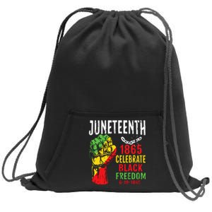 Juneteenth Celebrate Black Freedom Juneteenth African Sweatshirt Cinch Pack Bag