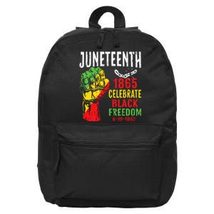 Juneteenth Celebrate Black Freedom Juneteenth African 16 in Basic Backpack