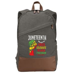 Juneteenth Celebrate Black Freedom Juneteenth African Cotton Canvas Backpack